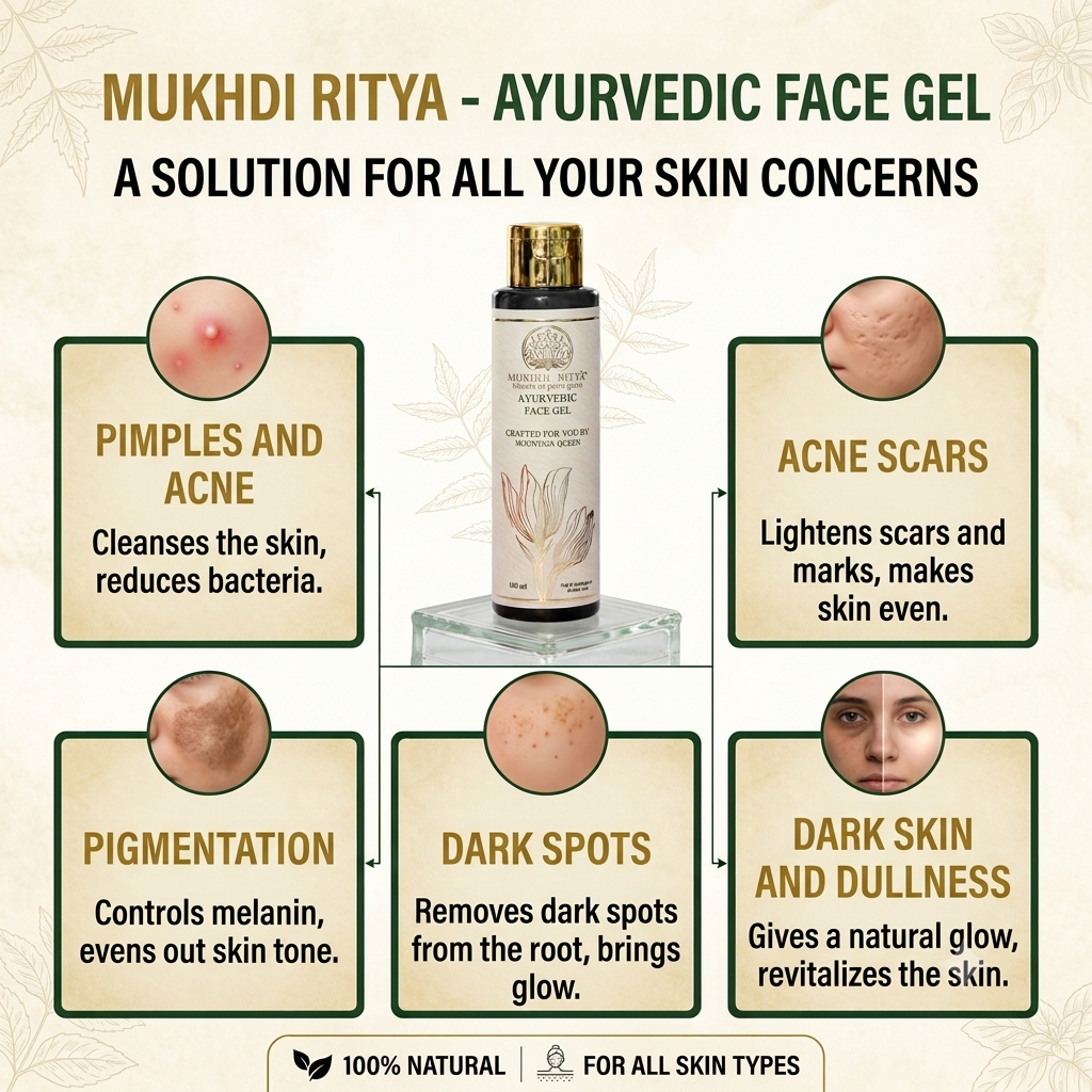 Mukhdi Ritya Ayurvedic Face Gel - Skin Concerns