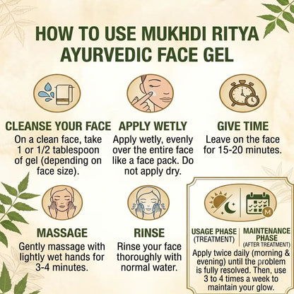 Mukhdi Rityā Ayurvedic Face Gel | Rituals of Pure Glow